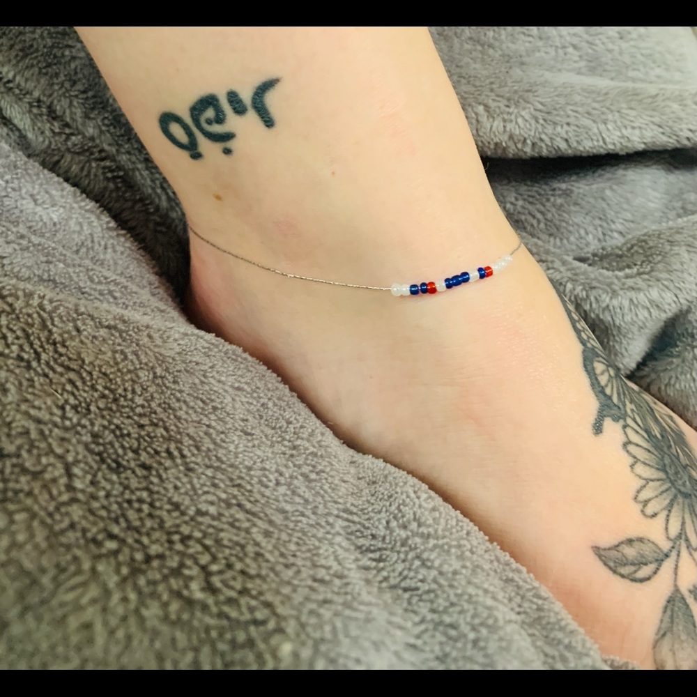 Customizable Morse Code Anklet - Picture 3 of 5